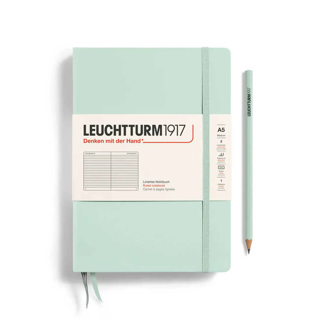 Leuchtturm1917 Paper Lined / Mint Green Leuchtturm1917 Notebook Medium (A5) - Hardcover