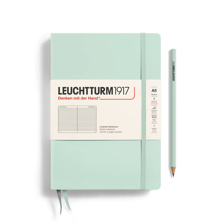 Leuchtturm1917 Paper Lined / Mint Green Leuchtturm1917 Notebook Medium (A5) - Hardcover