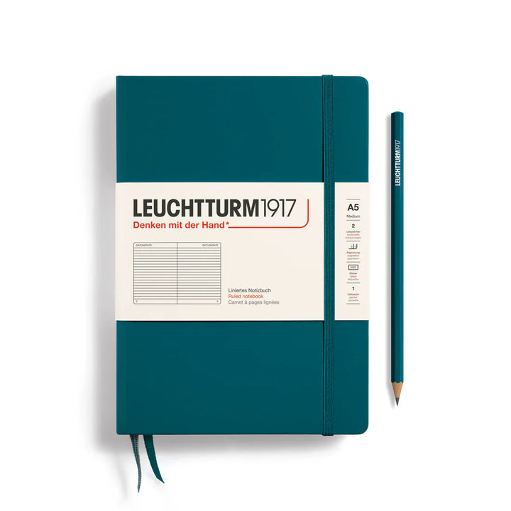 Leuchtturm1917 Paper Lined / Pacific Green Leuchtturm1917 Notebook Medium (A5) - Hardcover