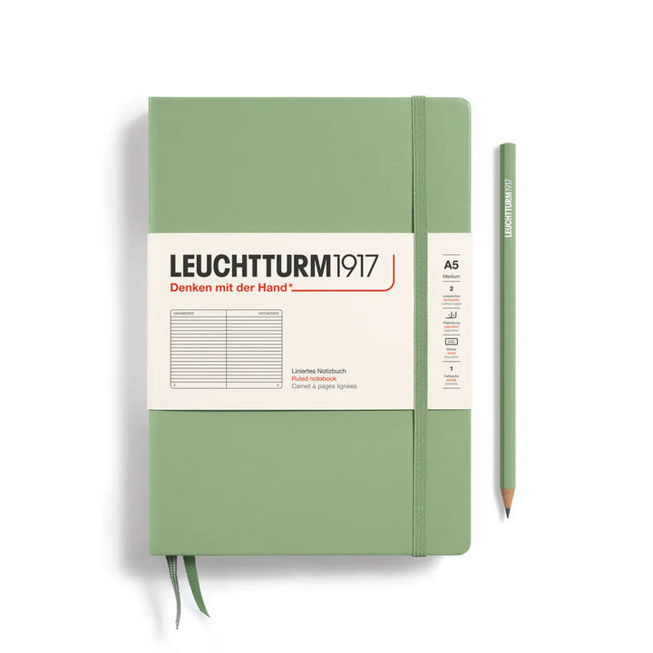 Leuchtturm1917 Paper Lined / Sage Leuchtturm1917 Notebook Medium (A5) - Hardcover