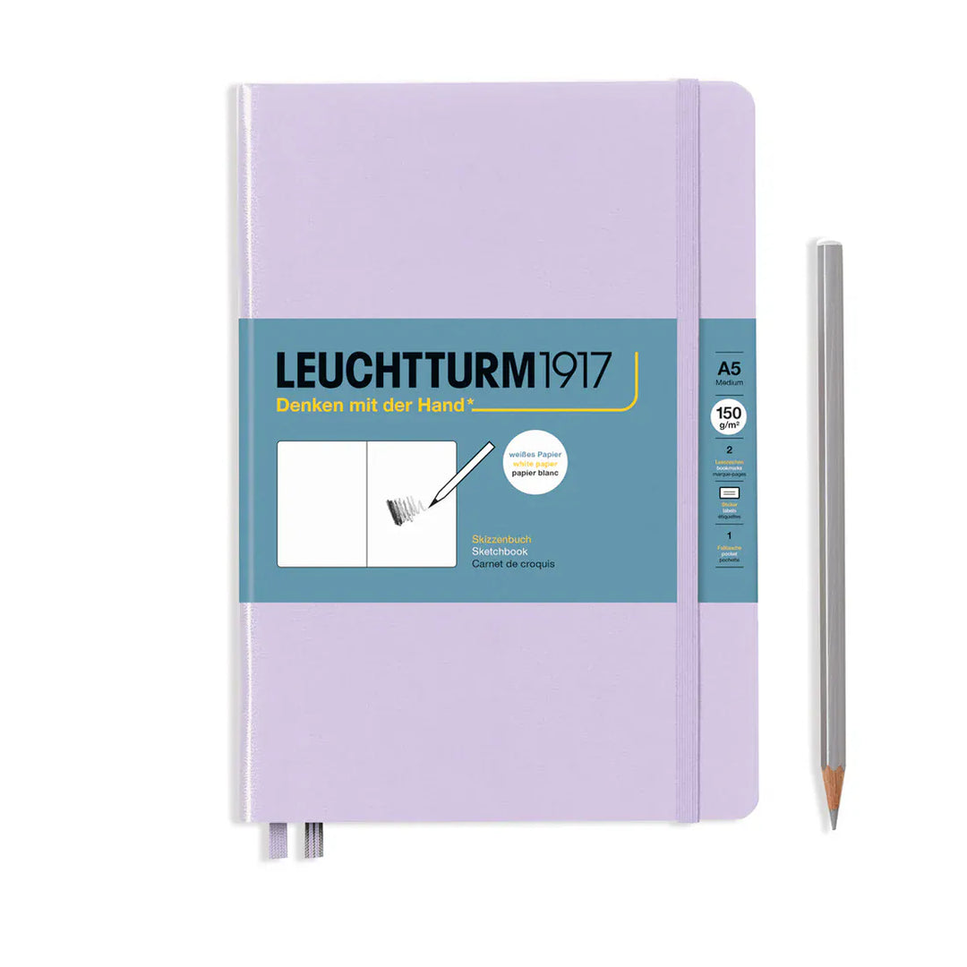 Leuchtturm1917 Paper Medium A5 / Lilac Leuchtturm Sketchbook, 112 pages, 150 g/sqm