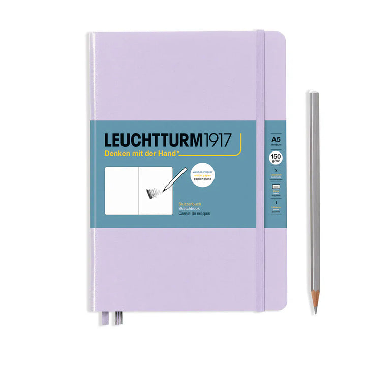 Leuchtturm1917 Paper Medium A5 / Lilac Leuchtturm Sketchbook, 112 pages, 150 g/sqm