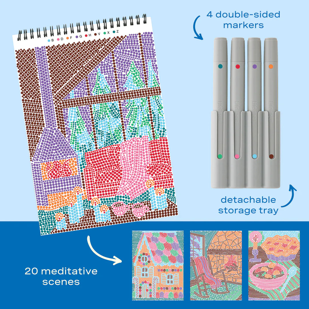 Lifelines Art &amp; Craft Kits FlowArt: Dot-By-Letter, Snowed In - Winter | Lifelines