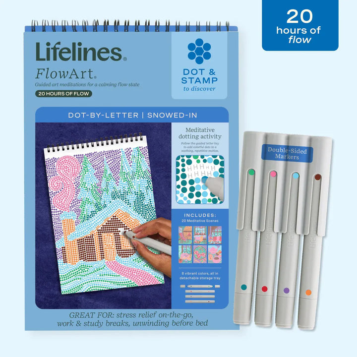 Lifelines Art &amp; Craft Kits FlowArt: Dot-By-Letter, Snowed In - Winter | Lifelines