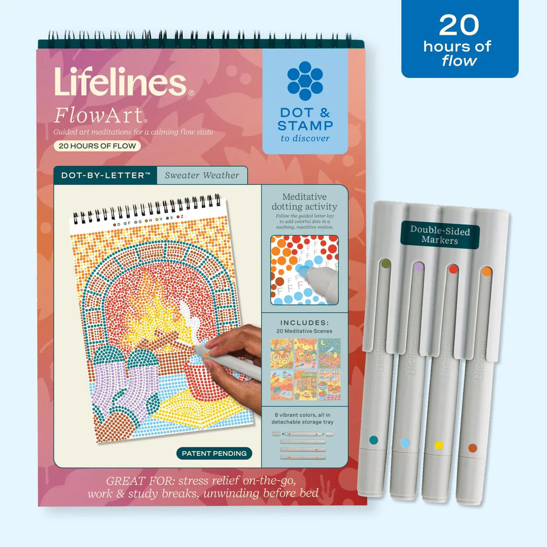 Lifelines Art & Craft Kits FlowArt: Dot-by-Letter, Sweater Weather | Lifelines