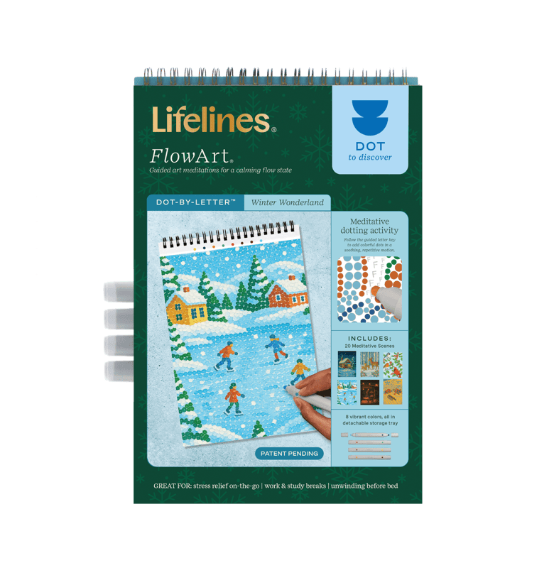 Lifelines Art & Craft Kits FlowArt Dot-by-Letter, Winter Wonderland | Lifelines