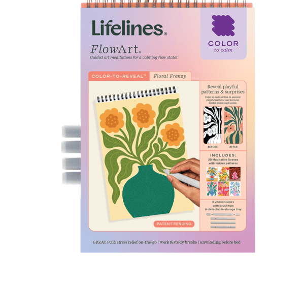 Lifelines Gifts Flowart Color-to-Reveal - Citrus Coastlines