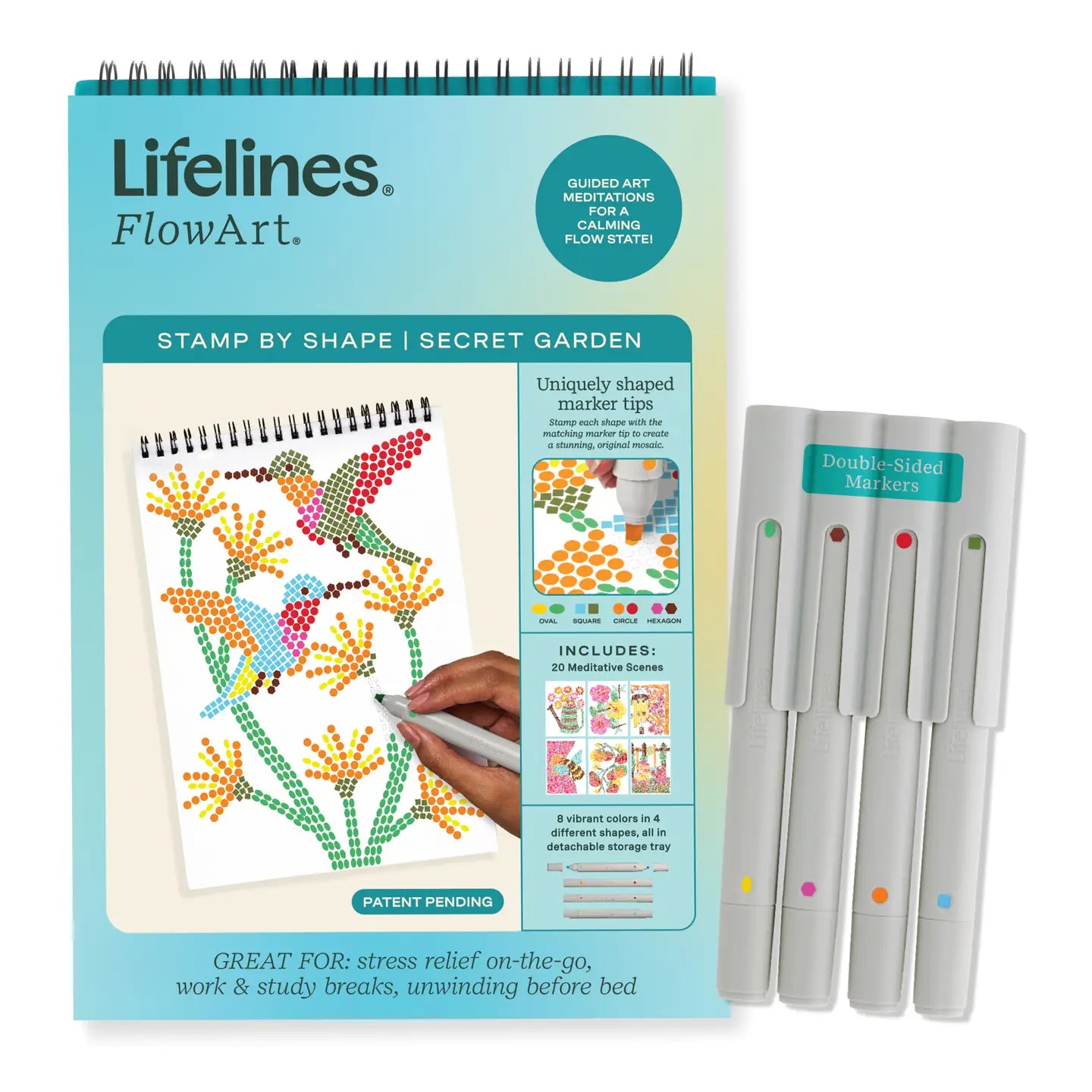 Lifelines Gifts Flowart Stamp by Shape - Secret Garden