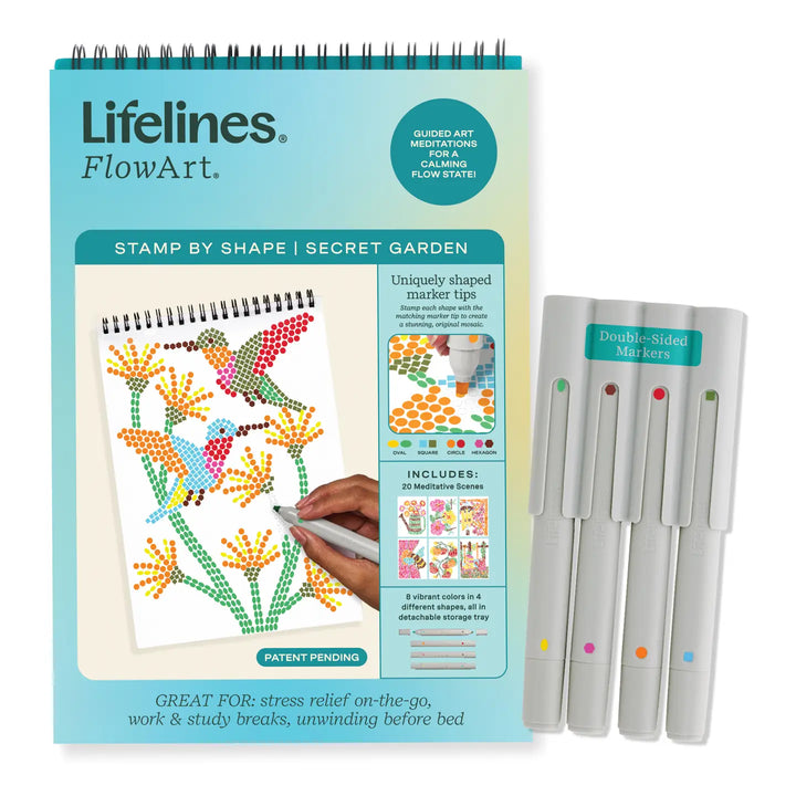 Lifelines Gifts Flowart Stamp by Shape - Secret Garden