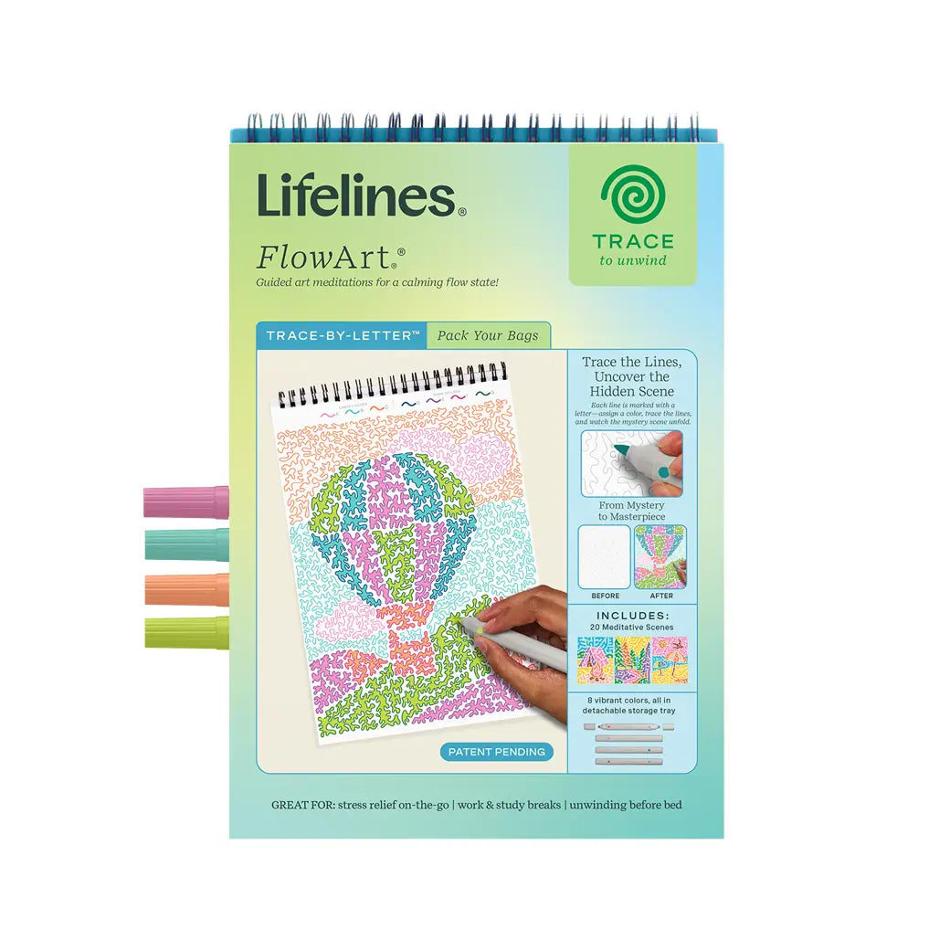 Lifelines Gifts Flowart Trace By Letter - Pack Your Bags