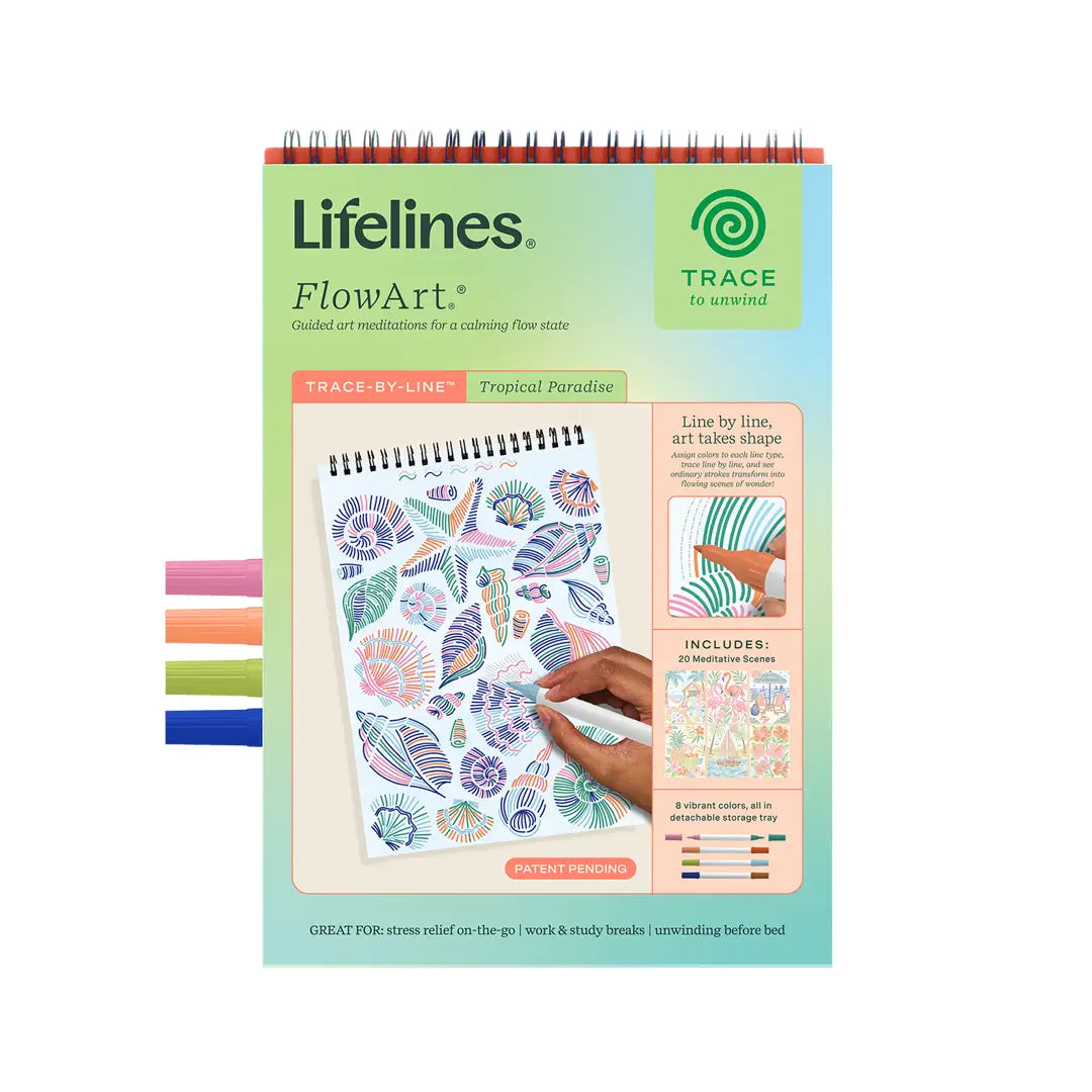 Lifelines Gifts Flowart Trace By Line - Tropical Paradise
