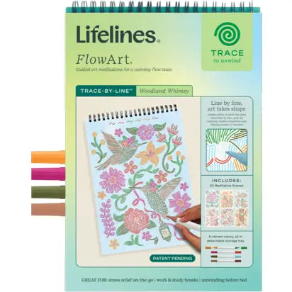 Lifelines Gifts Flowart Trace By Line - Woodland Whimsy