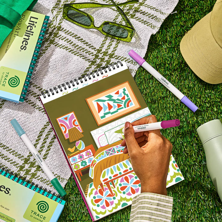 Lifelines Gifts Flowart Trace to Doodle - Style Your Space