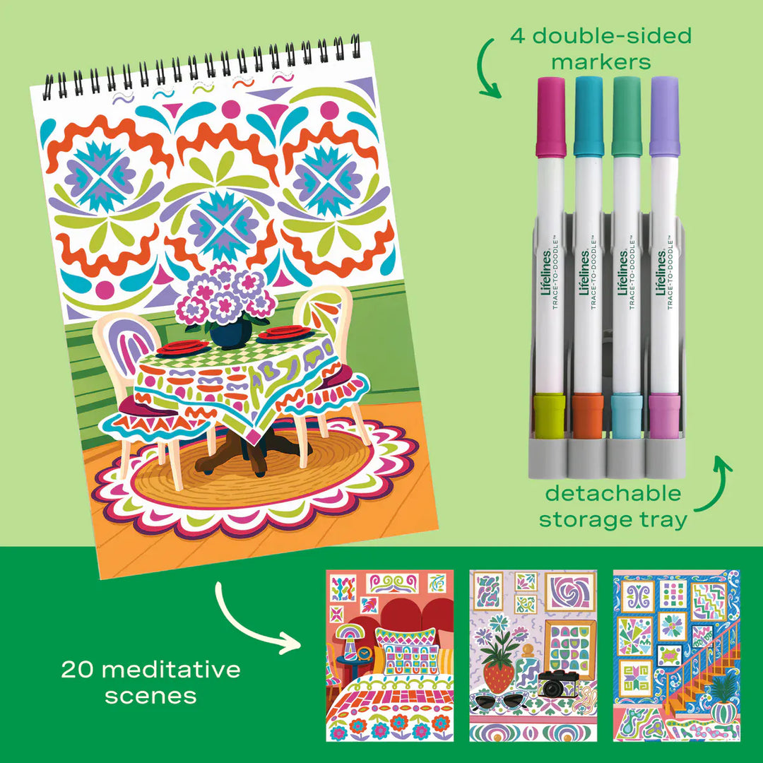 Lifelines Gifts Flowart Trace to Doodle - Style Your Space