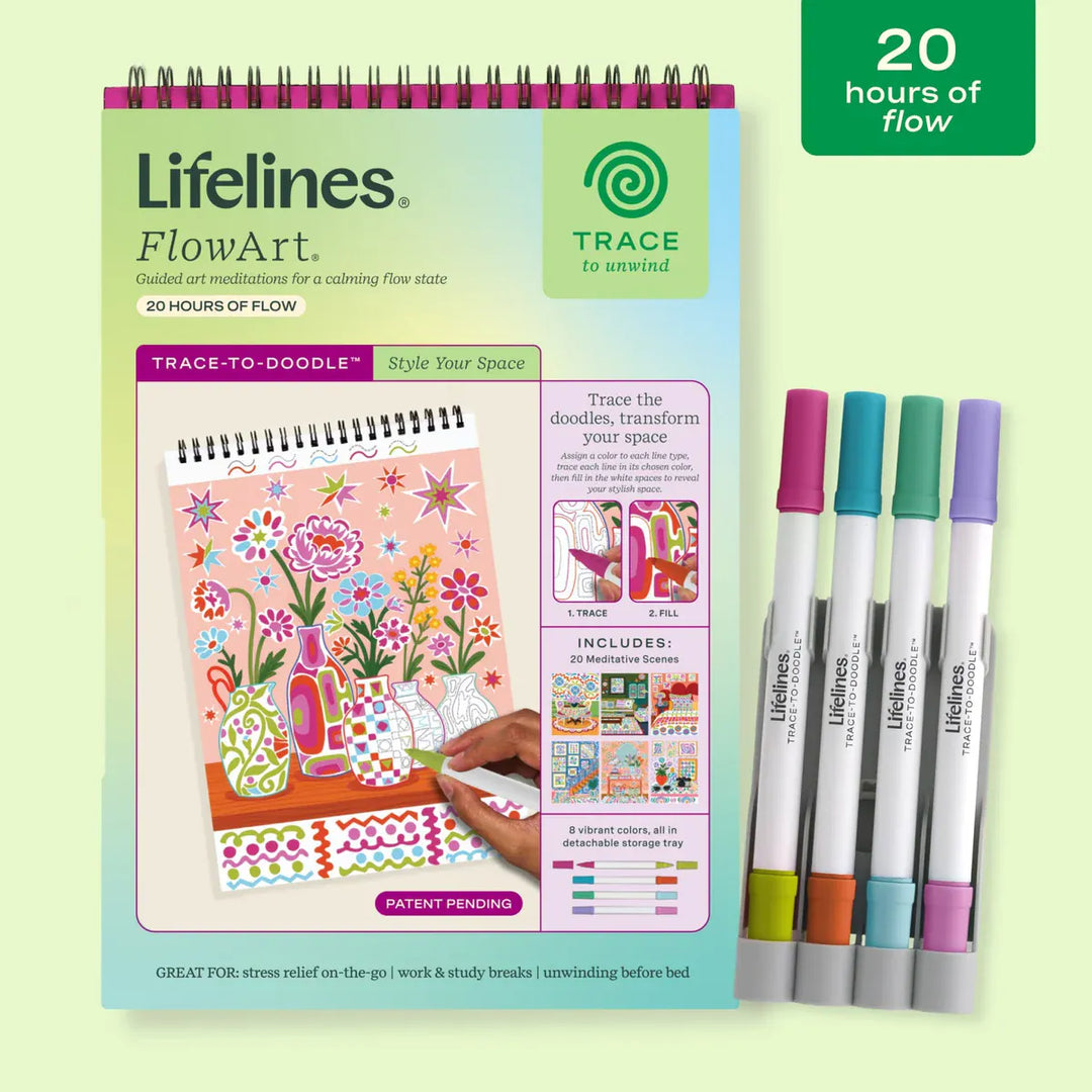 Lifelines Gifts Flowart Trace to Doodle - Style Your Space