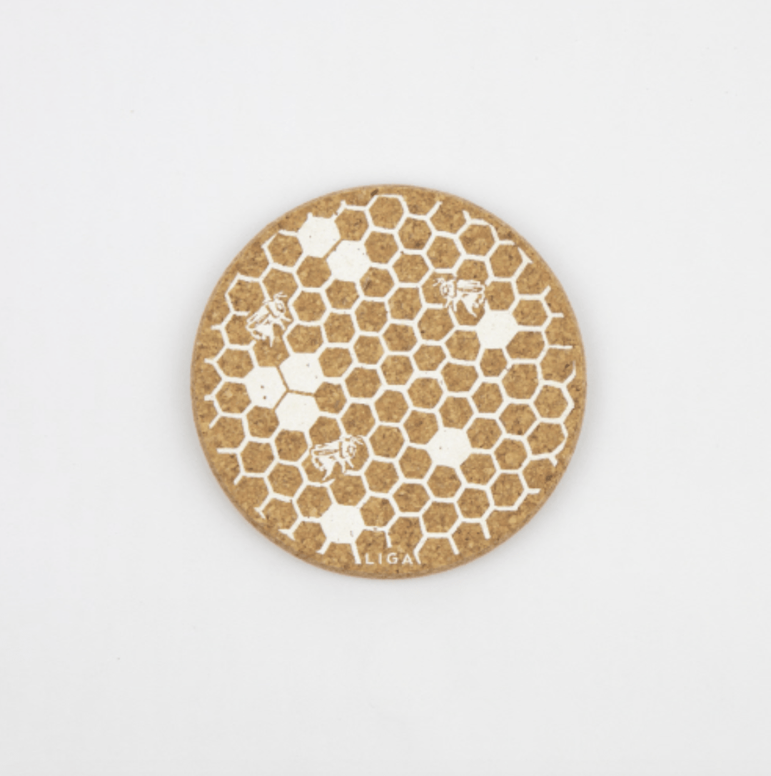 Liga Coasters Printed Cork Coaster - Honeycomb