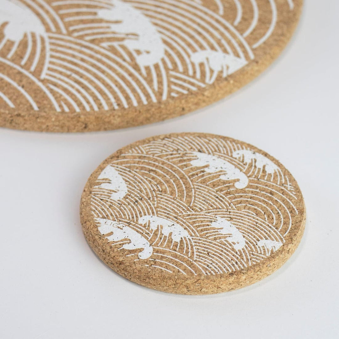 Printed Cork Coaster - Wave – Paper Luxe