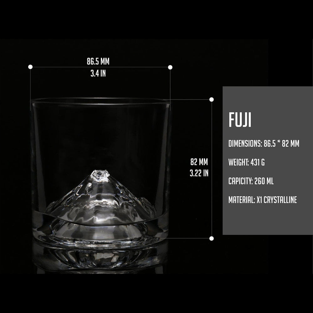 LIITON Food and Beverage Fuji Crystal Whiskey Glasses - Set of 2
