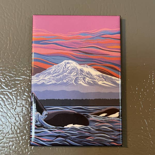 Linda Sholberg Art Gifts Orca - Ballet Slipper Magnet