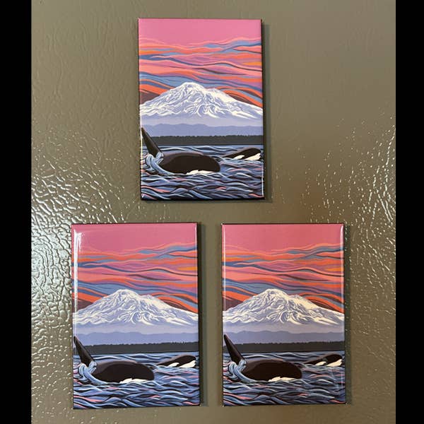 Linda Sholberg Art Gifts Orca - Ballet Slipper Magnet