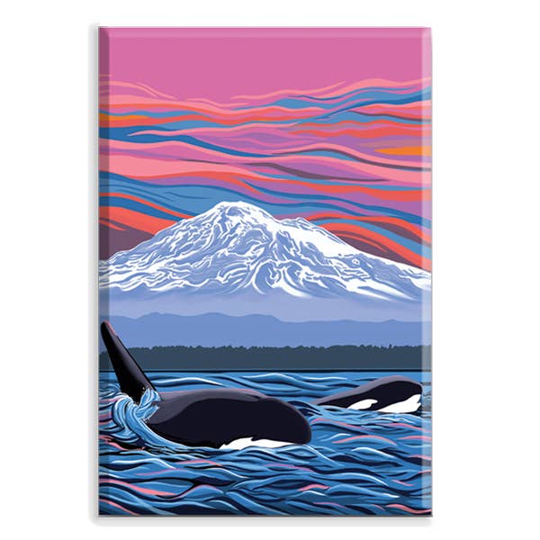 Linda Sholberg Art Gifts Orca - Ballet Slipper Magnet