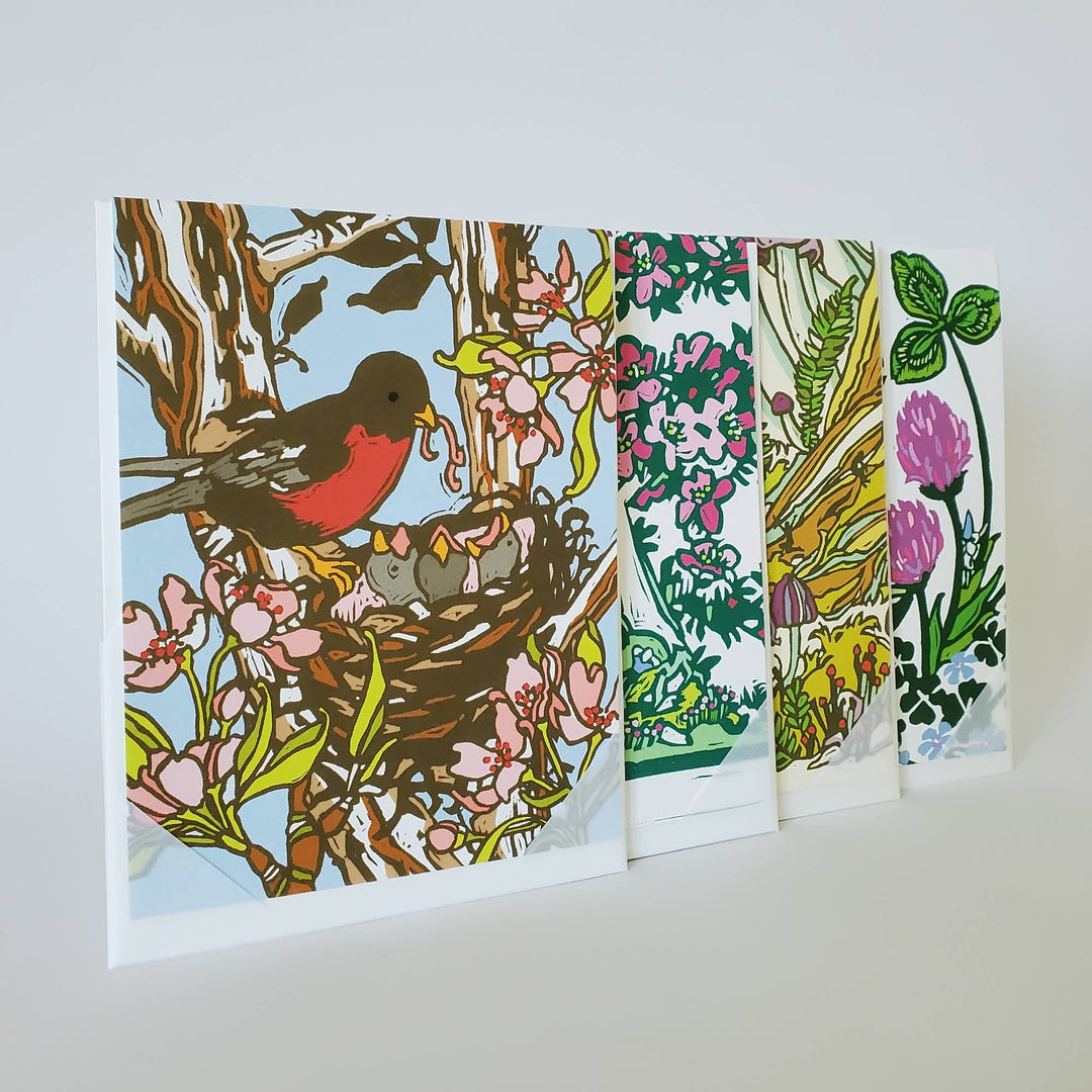 Little Green Card Botanical Yellow Rose Blank Greeting Card