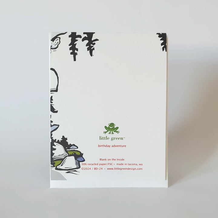 Little Green Cards Mountain Adventure Happy Birthday Greeting Card