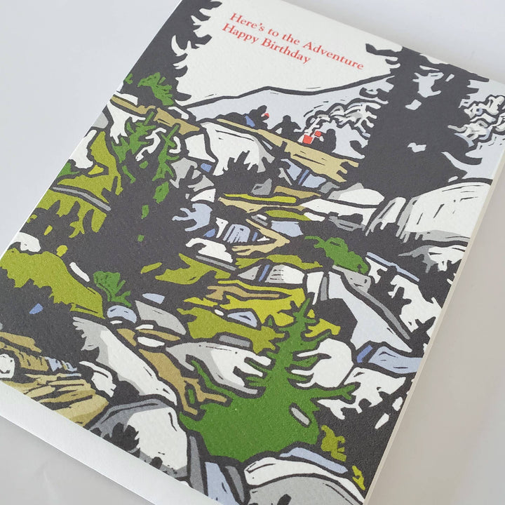 Little Green Cards Mountain Adventure Happy Birthday Greeting Card