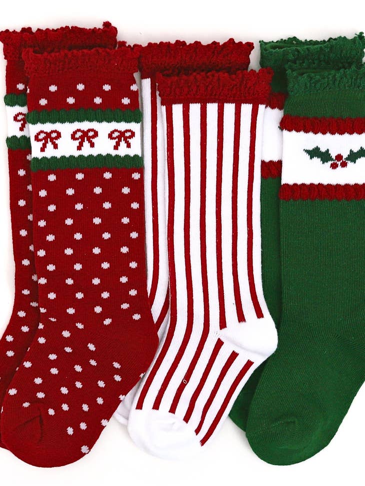 Little Stocking Co. Baby & Toddler Socks & Tights Classic Christmas Knee High Socks 3-Pack