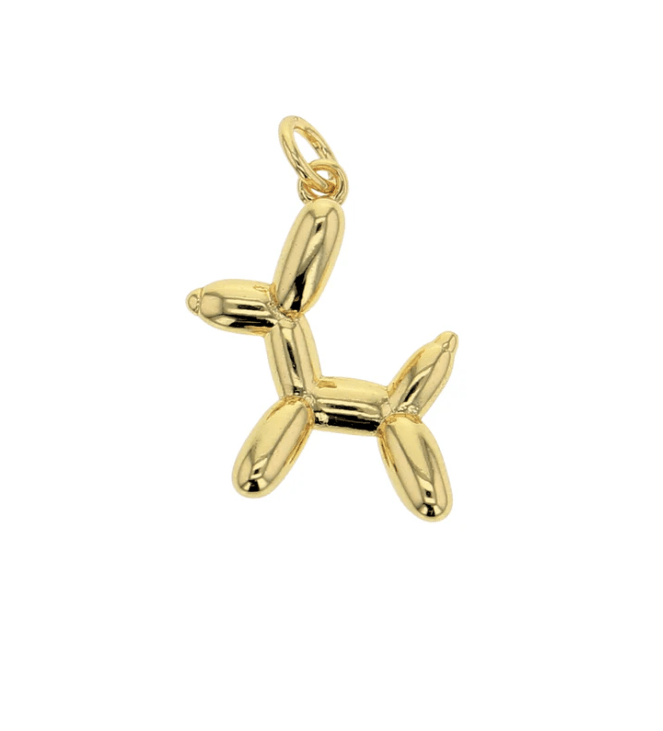 Lotus Jewelry Studio Fashion Balloon Dog Gold Charm