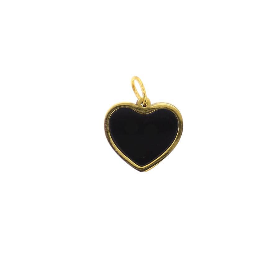 Lotus Jewelry Studio Fashion Black Heart Charm