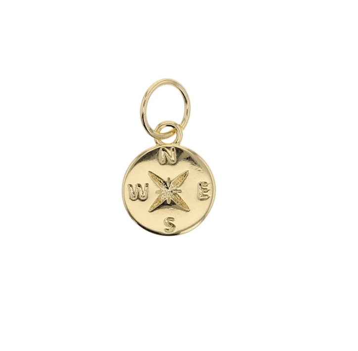 Lotus Jewelry Studio Fashion Compass Gold Charm