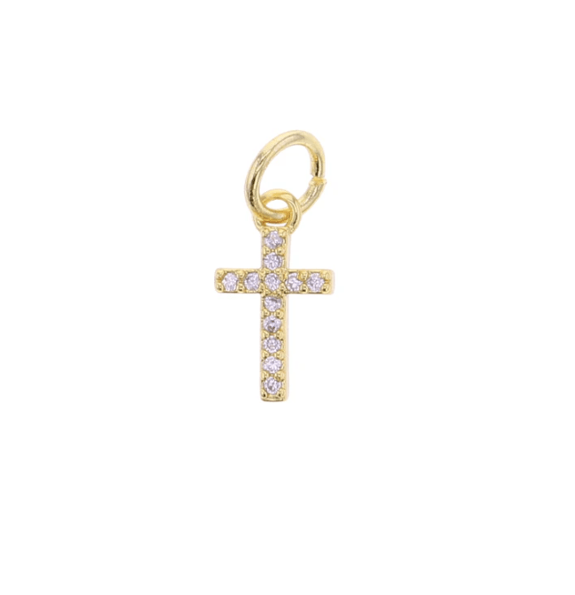 Lotus Jewelry Studio Fashion CZ Cross Charm