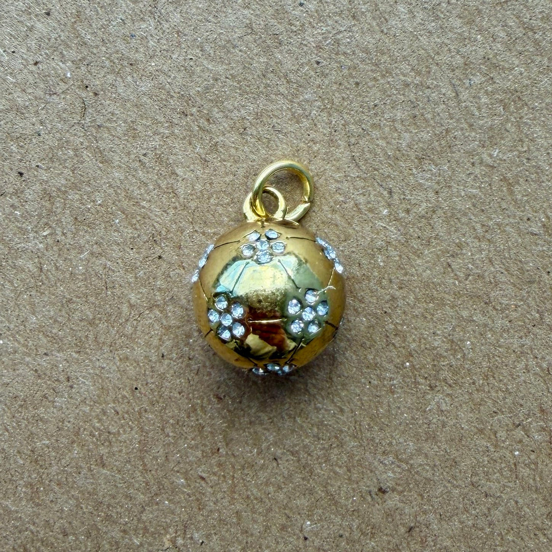 Lotus Jewelry Studio Fashion CZ Soccer Charm