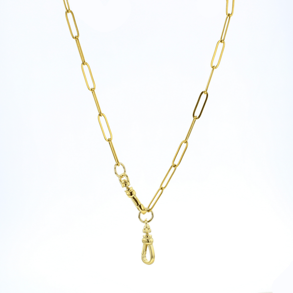 Lotus Jewelry Studio Fashion Gold Fish Hook Charm Chain