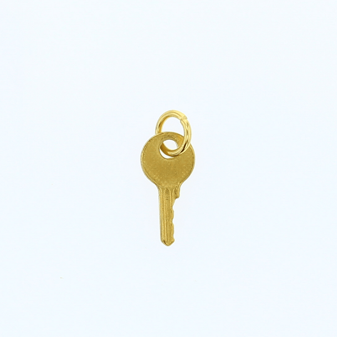 Lotus Jewelry Studio Fashion Gold Key Charm
