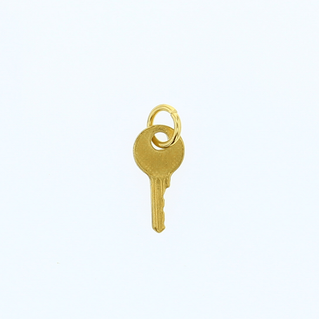 Lotus Jewelry Studio Fashion Gold Key Charm