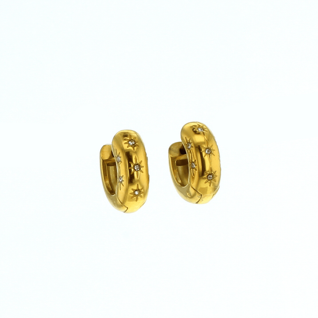 Lotus Jewelry Studio Fashion Goldie Waterproof Earrings - Gold