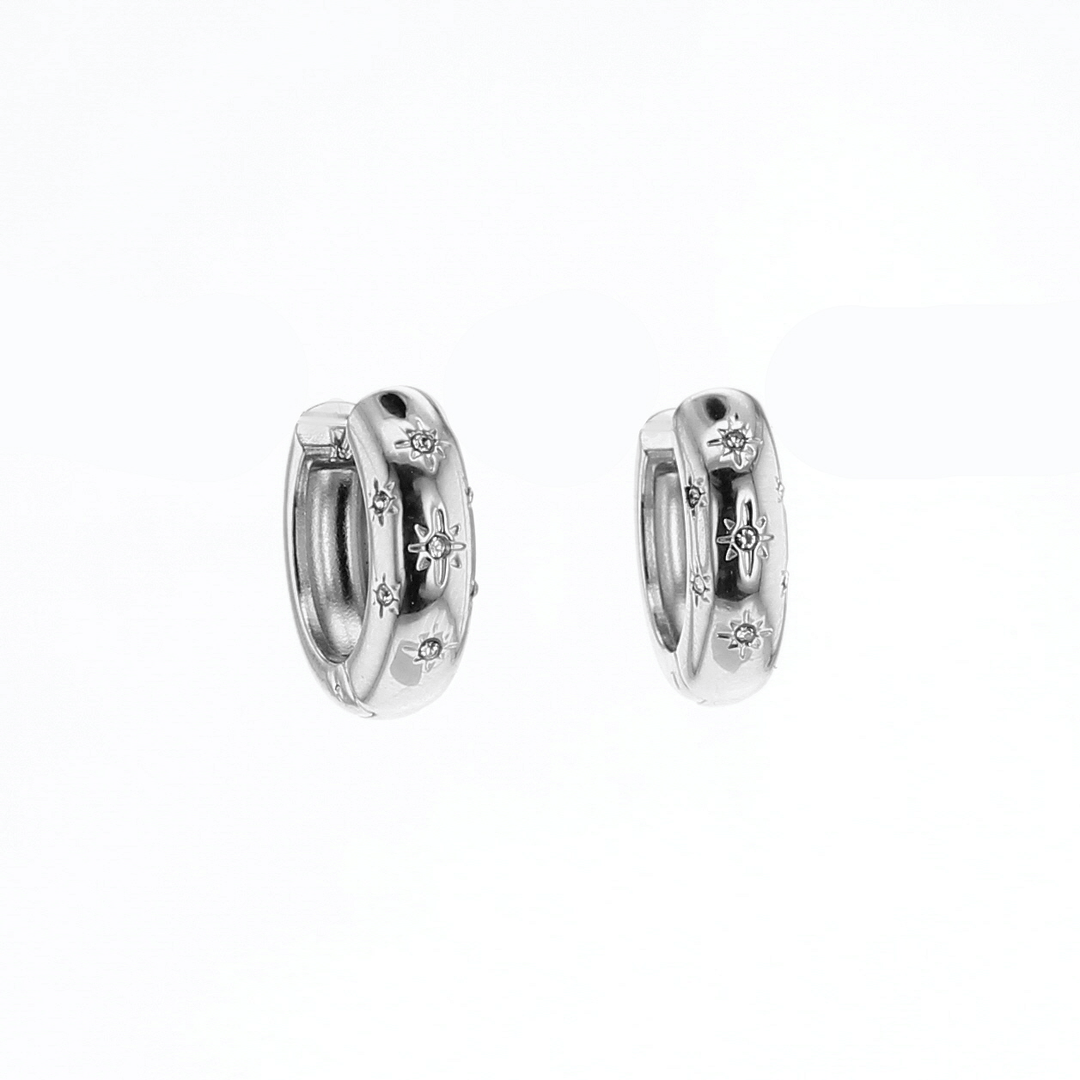 Lotus Jewelry Studio Fashion Goldie Waterproof Earrings - Silver