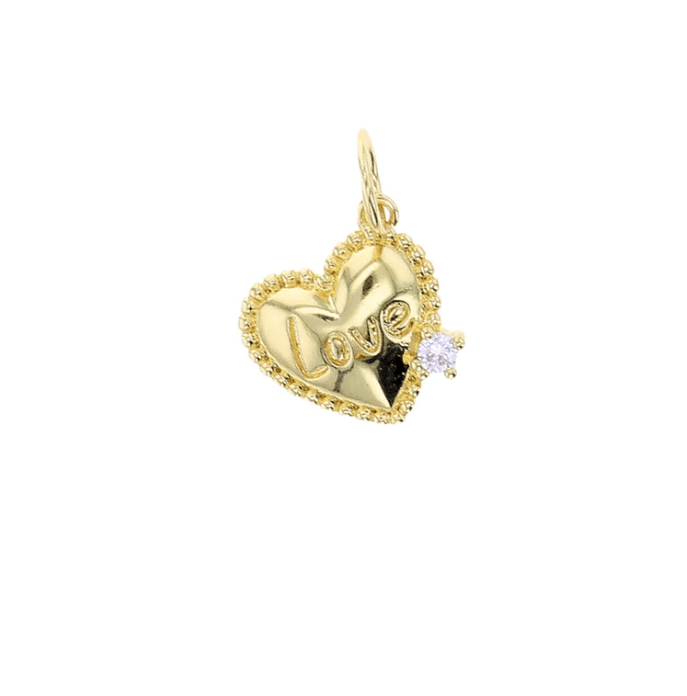 Lotus Jewelry Studio Fashion Heart "Love" with CZ Charm