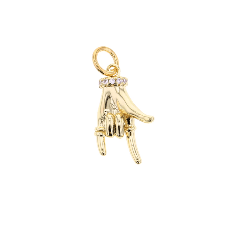 Lotus Jewelry Studio Fashion "I Love You" Hand Charm