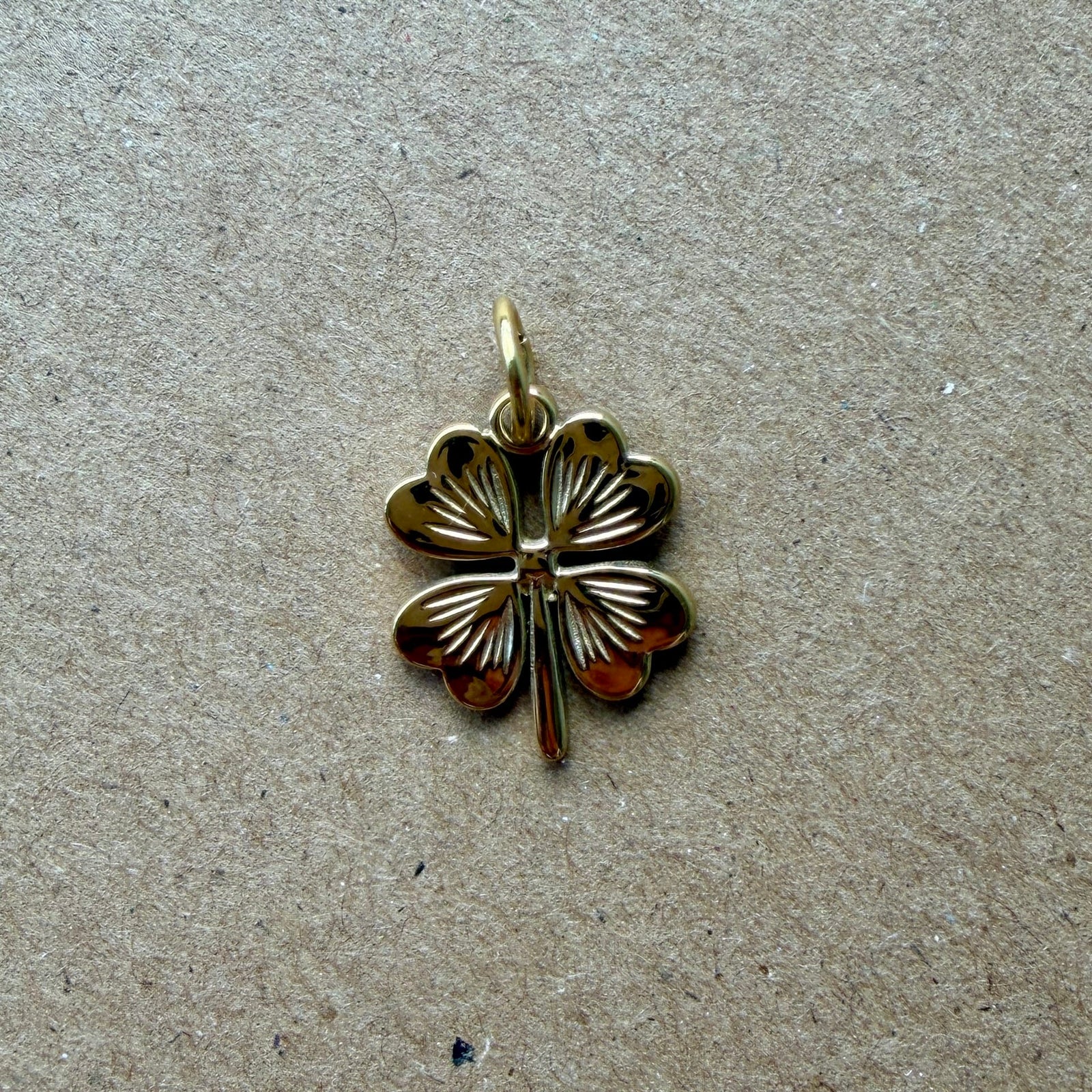 Lotus Jewelry Studio Fashion Large Luck Clover Charm