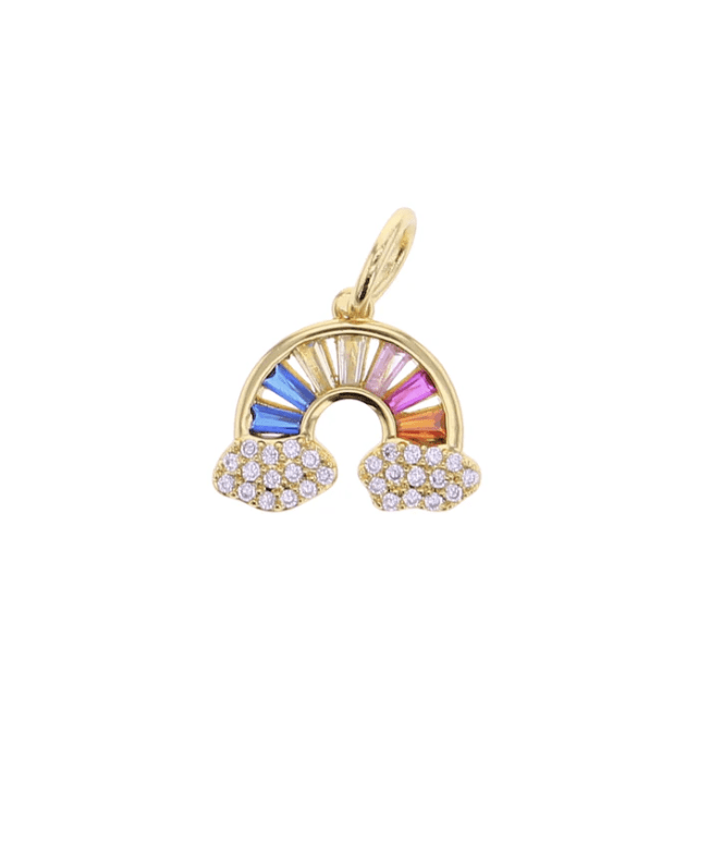 Lotus Jewelry Studio Fashion Rainbow CZ Charm