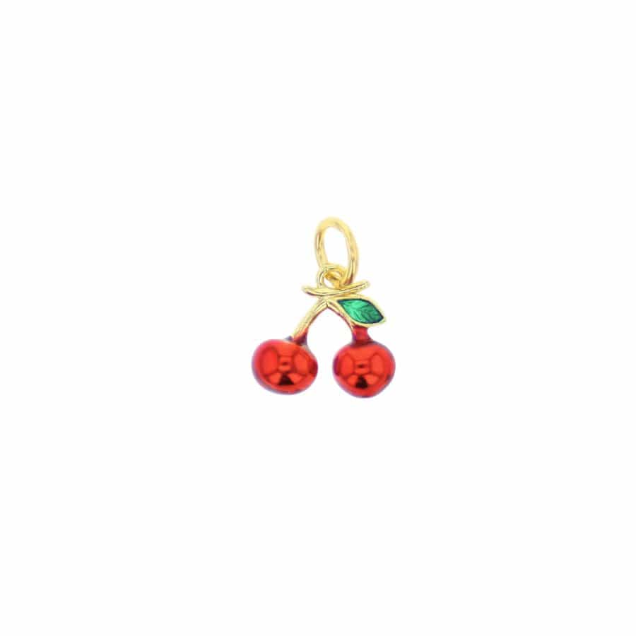 Lotus Jewelry Studio Fashion Red Cherries Charm