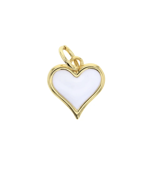 Lotus Jewelry Studio Fashion White Heart Charm