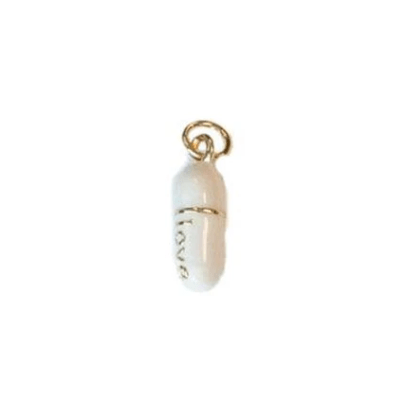 Lotus Jewelry Studio Fashion White Love Pill Charm