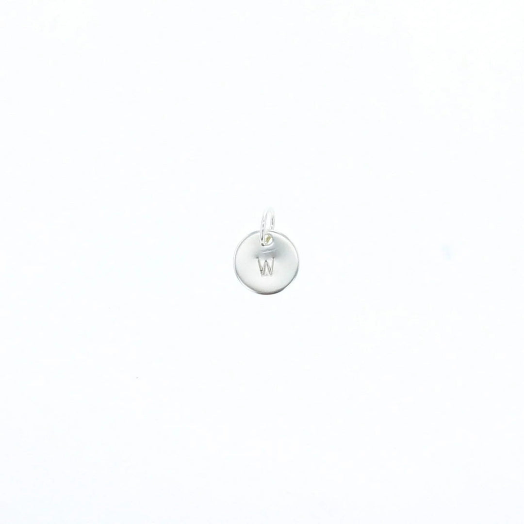 Lotus Jewelry Studio Jewelry Silver Round Mini Letter Tag