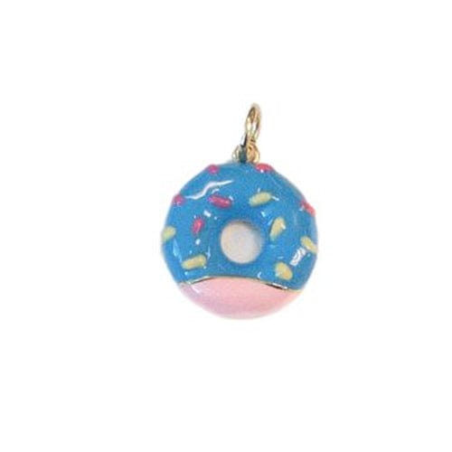 Lotus Jewelry Studio Necklaces Blue Enameled Donut Gold Charms