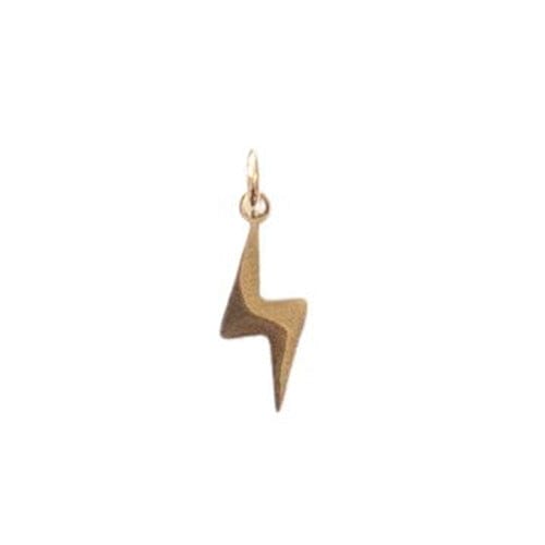 Lotus Jewelry Studio Necklaces Cut Out Lightening Bolt Gold Charms