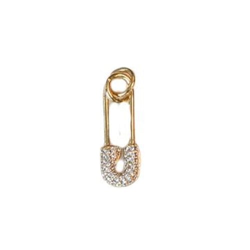 Lotus Jewelry Studio Necklaces CZ Diaper Pin Gold Charms